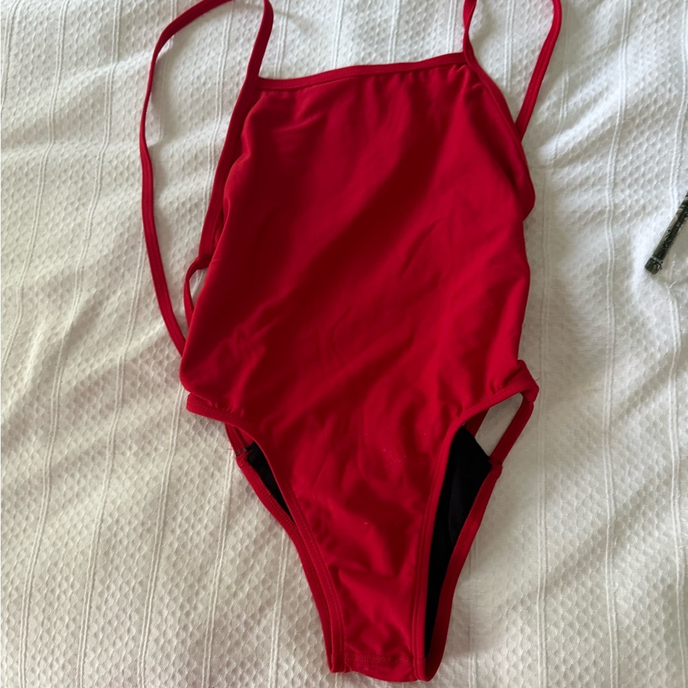 red jolyn suit size 26